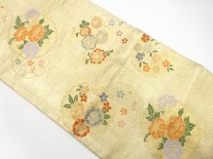 アンティーク　雪輪に花模様織り出し袋帯（材料）